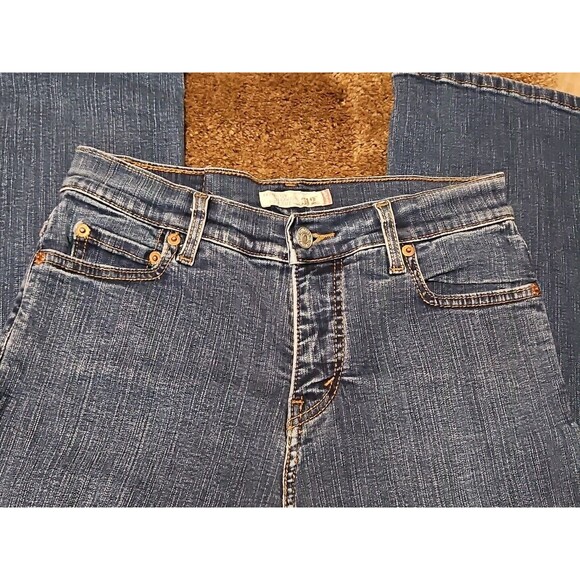 Vintage Levi's 512 Blue Denim Perfectly Slimming Boot Cut Jeans 6 28x30 Midrise - Picture 6 of 8